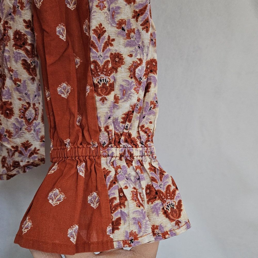 Sundance Red Rust Printed Peasant Tunic - Picture 13 of 14